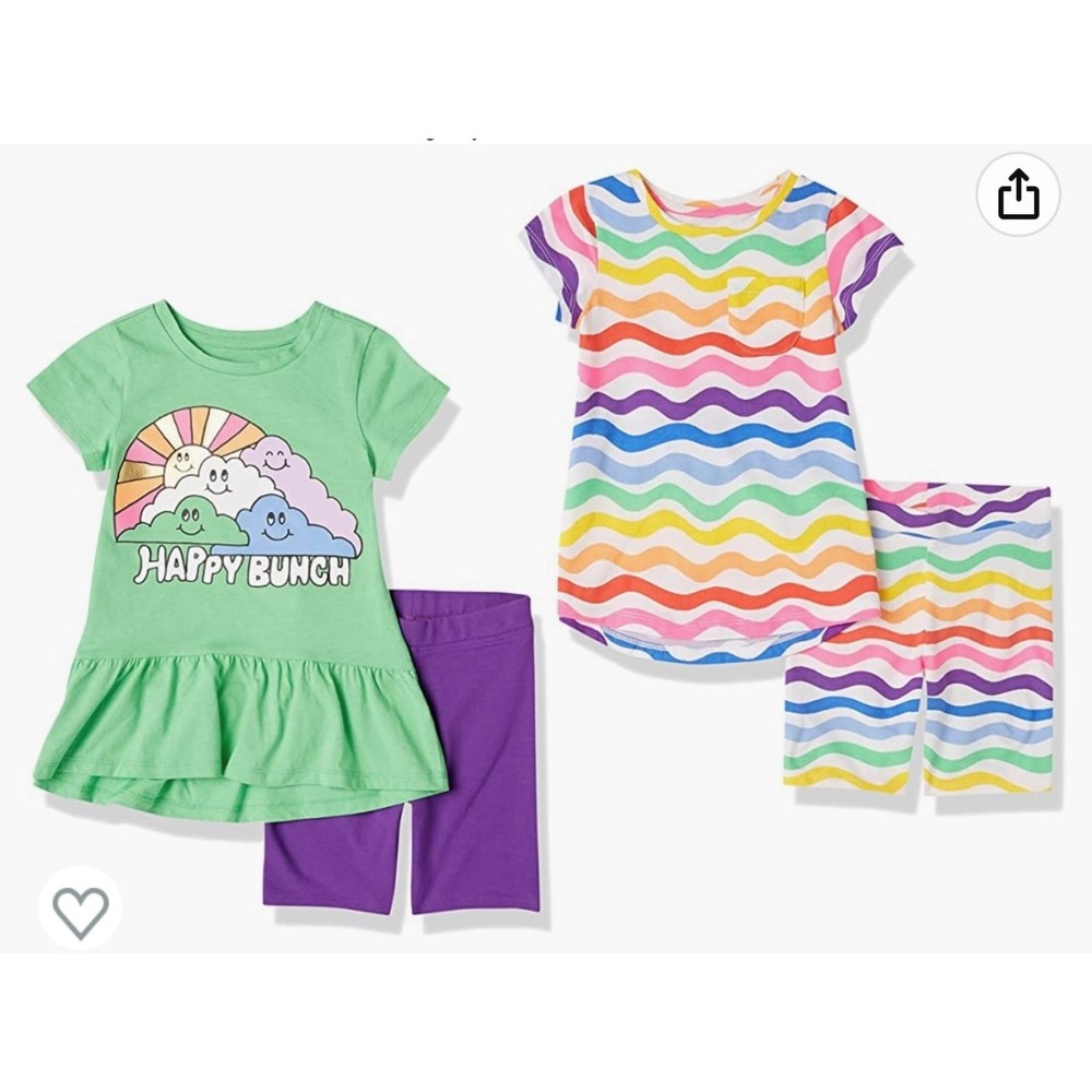 2T-2 Outfit Lot-Shorts & Shirt-2 T-New